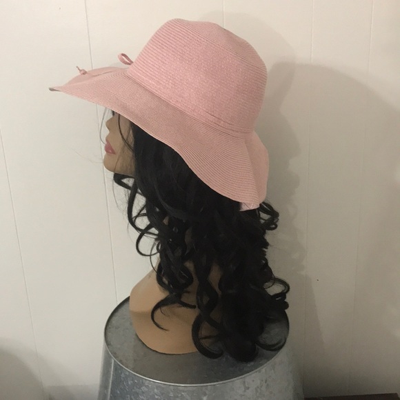 August Pink Floppy Hat with Bow - Picture 2 of 6